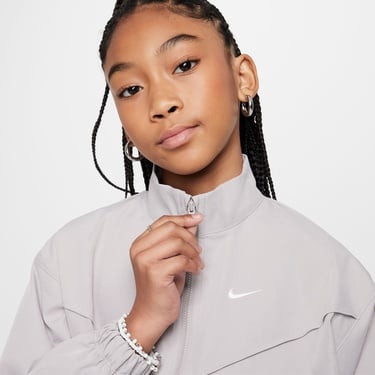  Nike Sportswear Oversized Çocuk Gri Ceket