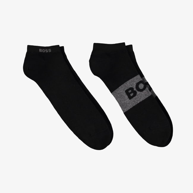  Boss Logo Erkek Siyah Çorap