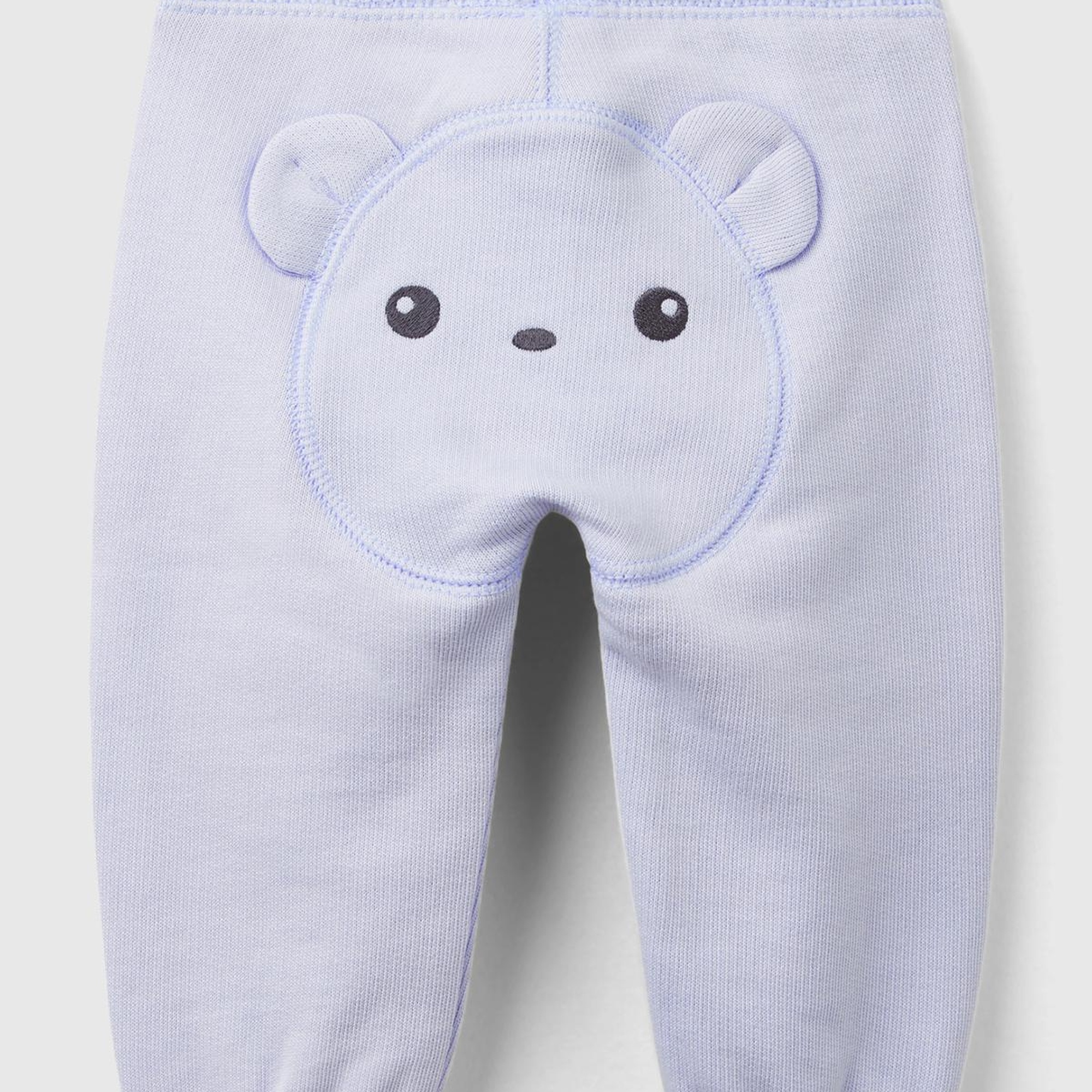 Bebek Açık Mavi Arkası Karakter Yamalı Beli Büzgülü Pantolon