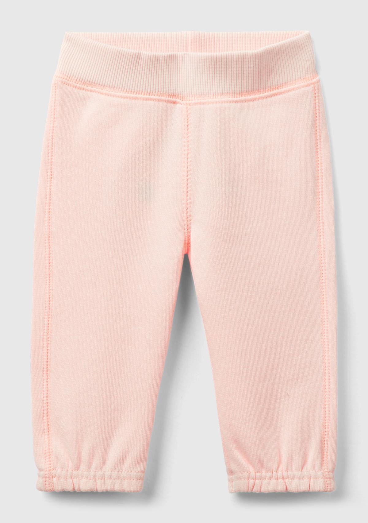  Bebek Pudra Arkası Karakter Yamalı Beli Büzgülü Pantolon