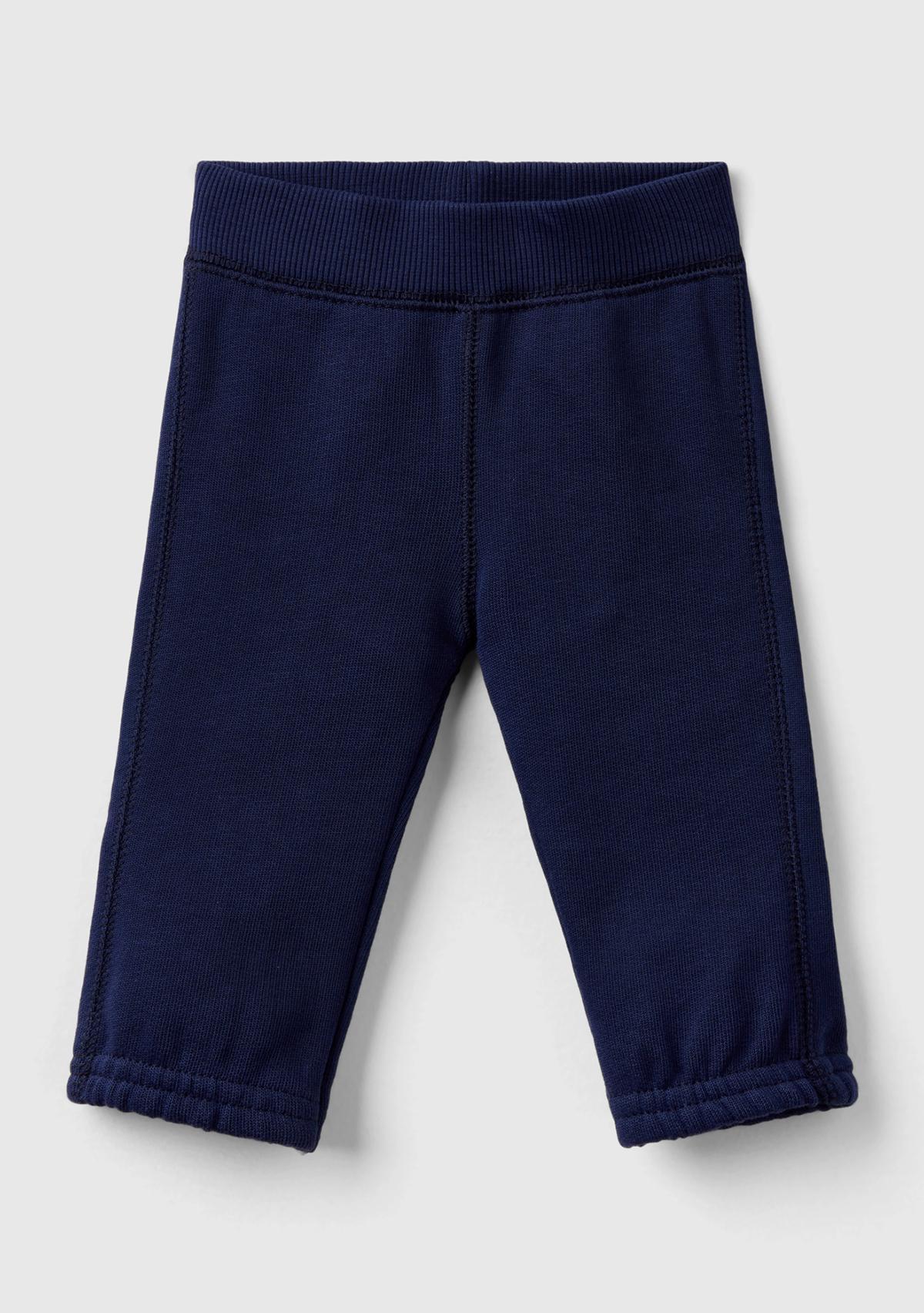  Bebek Lacivert Arkası Karakter Yamalı Beli Büzgülü Pantolon