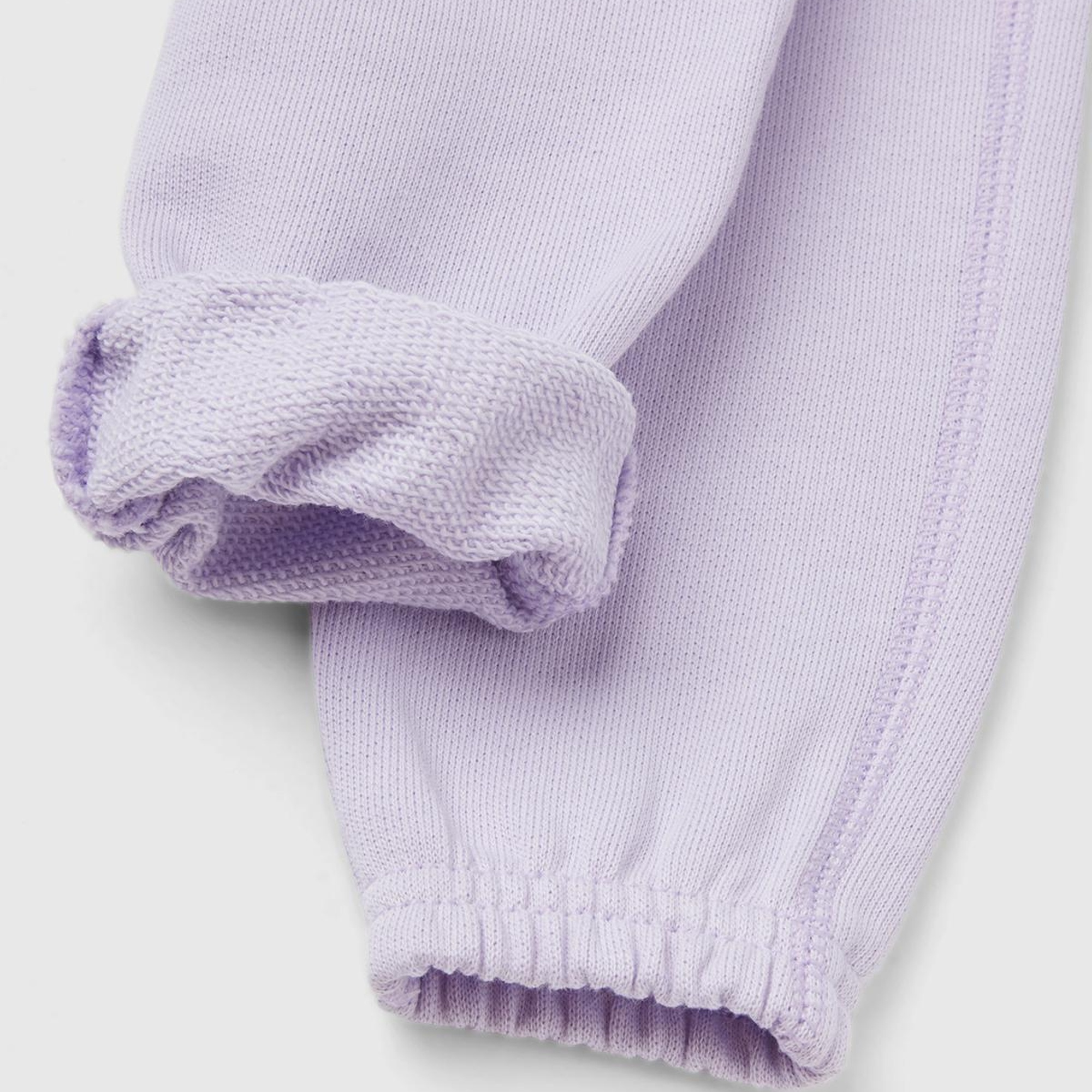 Bebek Lila Arkası Karakter Yamalı Beli Büzgülü Pantolon