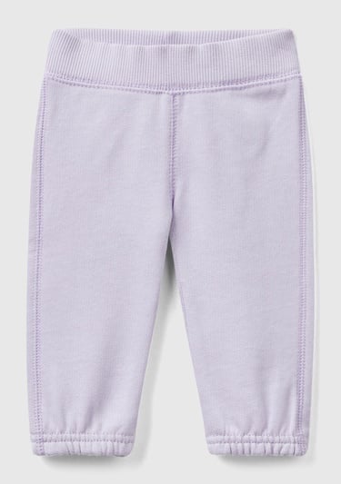  Bebek Lila Arkası Karakter Yamalı Beli Büzgülü Pantolon