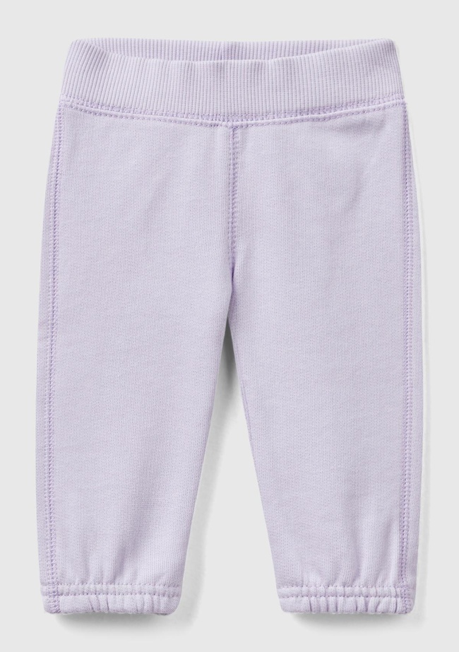  Bebek Lila Arkası Karakter Yamalı Beli Büzgülü Pantolon