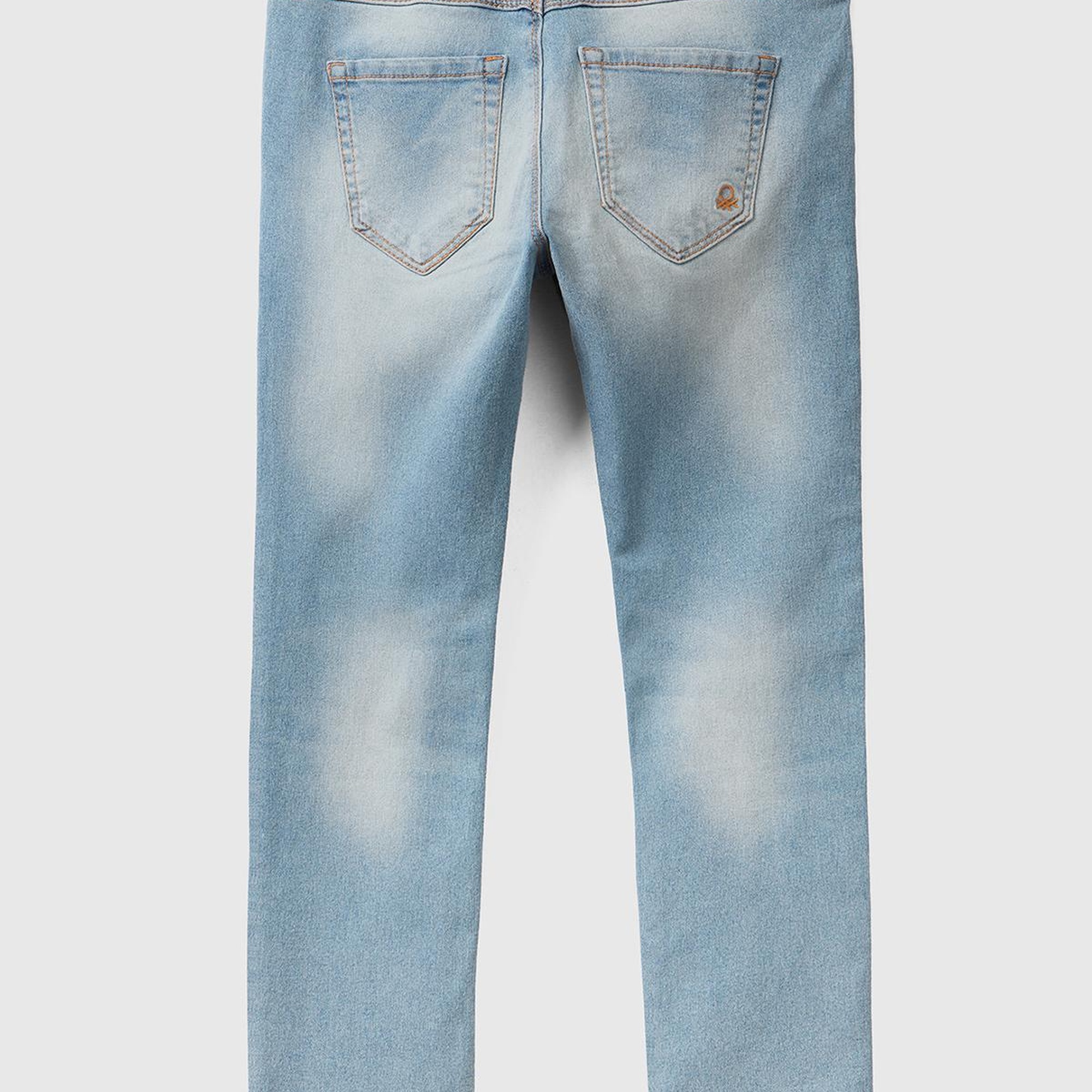 Kız Çocuk Açık Denim Yıkamalı Stretch Jean Pantolon