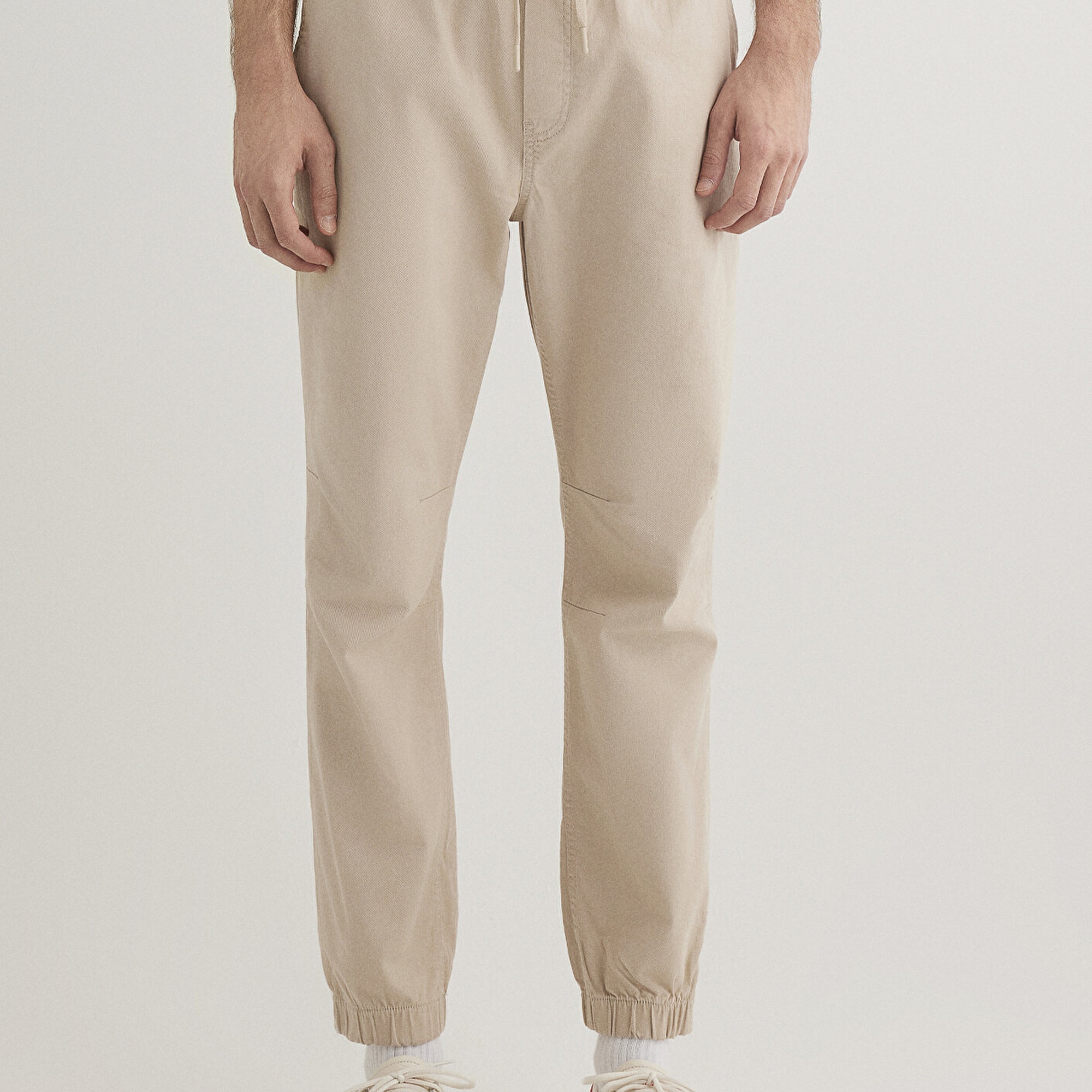 Mavi Beli Lastikli Bej Jogger Pantolon 000169-70004