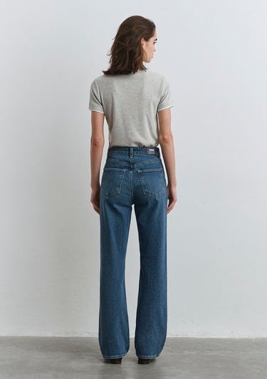  Mavi Sky Classic Denim Puslu Koyu Mavi Jean Pantolon 1010627-87925