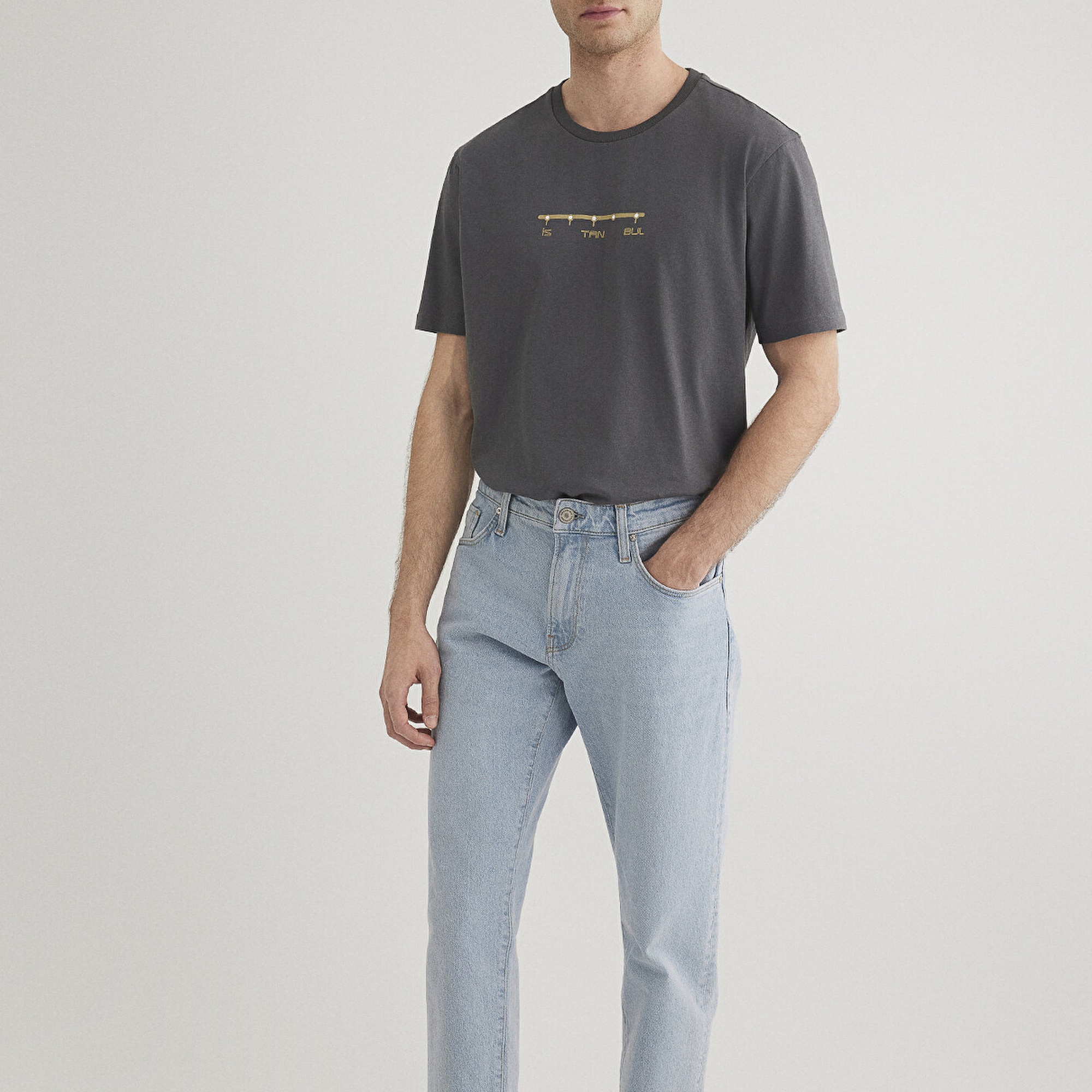Mavi Antrasit İstanbul Tişört Regular Fit / Normal Kesim 0612452-85309