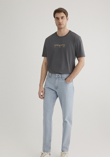  Mavi Antrasit İstanbul Tişört Regular Fit / Normal Kesim 0612452-85309