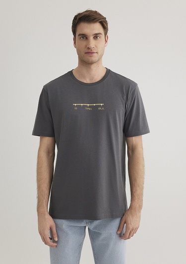  Mavi Antrasit İstanbul Tişört Regular Fit / Normal Kesim 0612452-85309