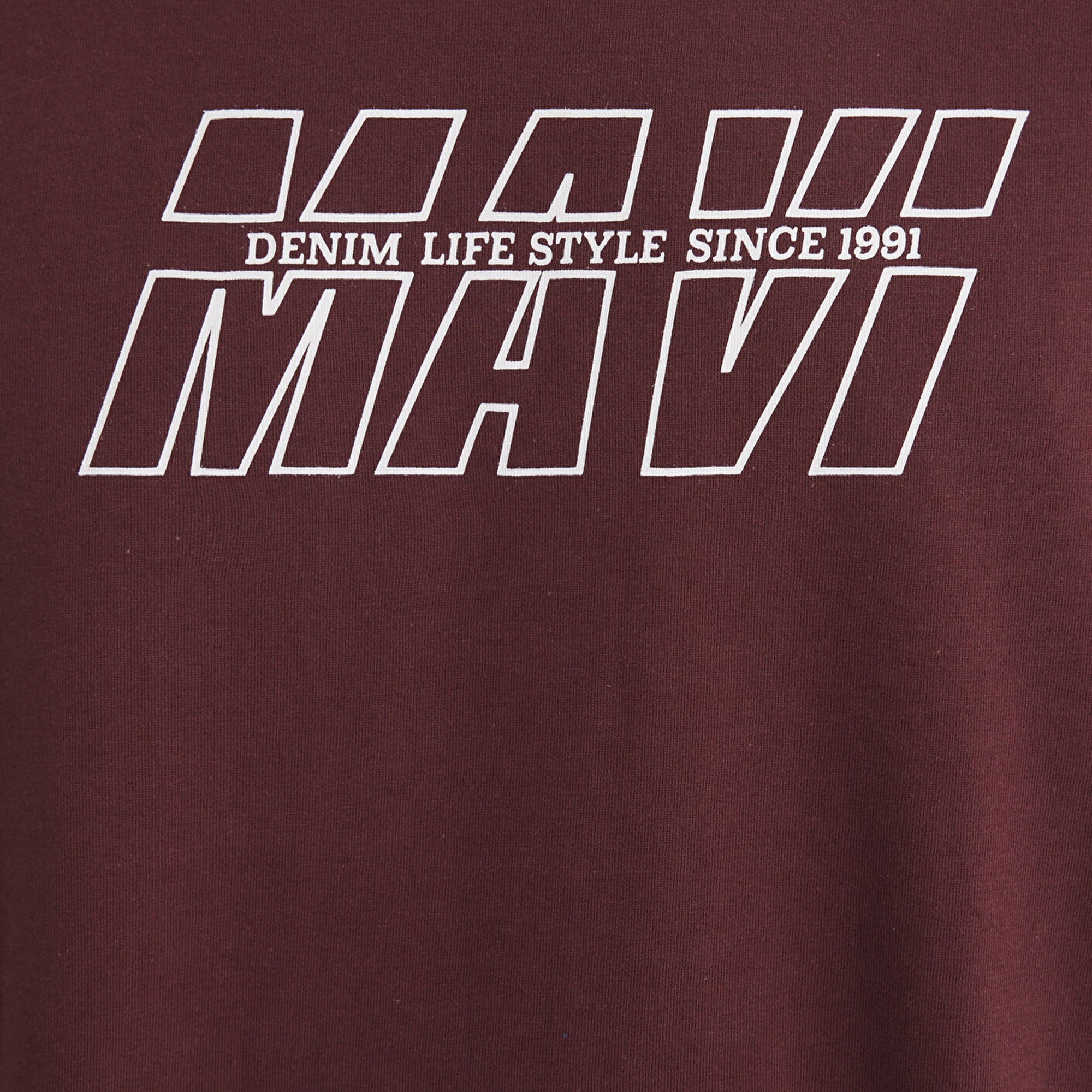 Mavi Mavi Logo Baskılı Kırmızı Tişört Oversize / Geniş Kesim 0611827-70396