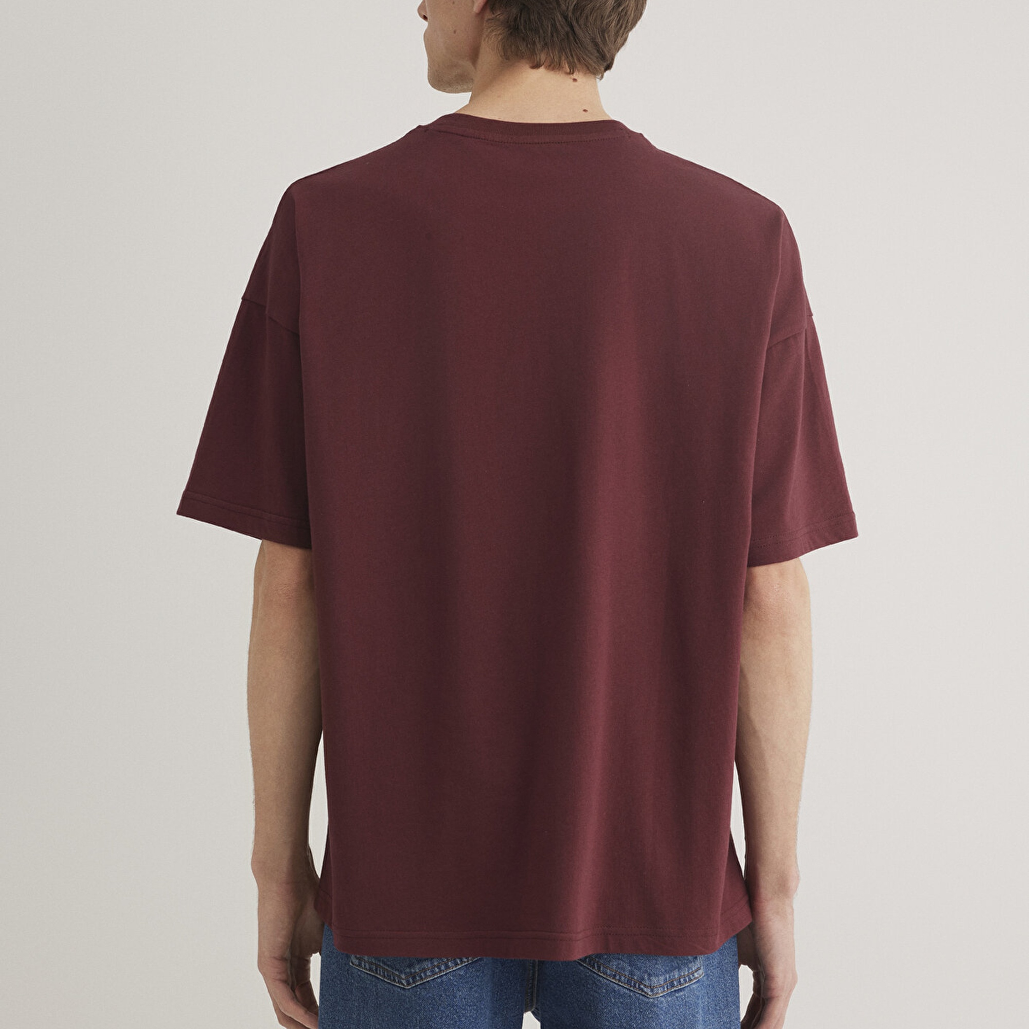 Mavi Mavi Logo Baskılı Kırmızı Tişört Oversize / Geniş Kesim 0611827-70396