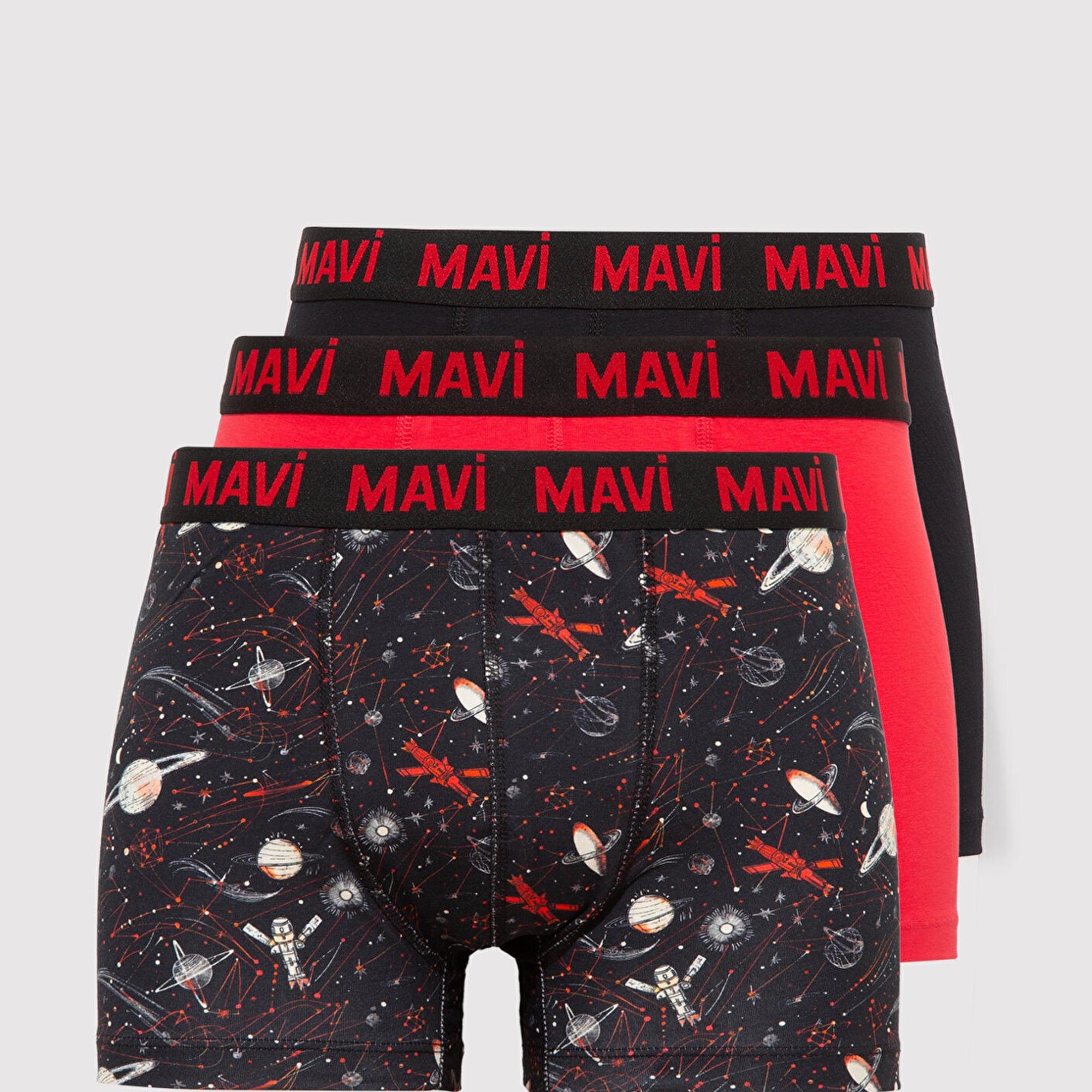 Mavi 3lü Baskılı Boxer 0911873-900