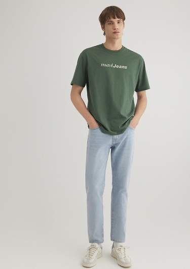  Mavi Mavi Jeans Nakışlı Yeşil Tişört Loose Fit / Bol Rahat Kesim 0612523-81570