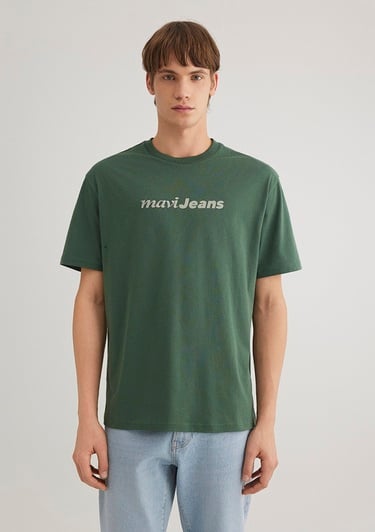  Mavi Mavi Jeans Nakışlı Yeşil Tişört Loose Fit / Bol Rahat Kesim 0612523-81570