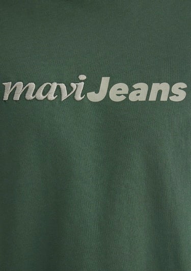  Mavi Mavi Jeans Nakışlı Yeşil Tişört Loose Fit / Bol Rahat Kesim 0612523-81570