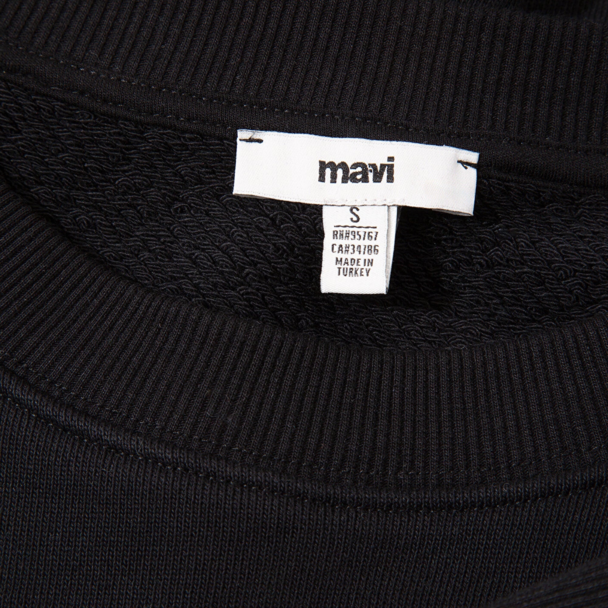 Mavi Bisiklet Yaka Siyah Basic Sweatshirt 1S10307-900