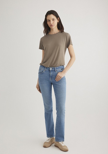  Mavi Lux Touch TENCEL TM Kahverengi Modal Tişört Regular Fit / Normal Kesim 1612693-83866