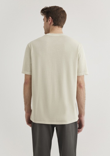  Mavi Bej Tişört Loose Fit / Bol Rahat Kesim 0612553-70322