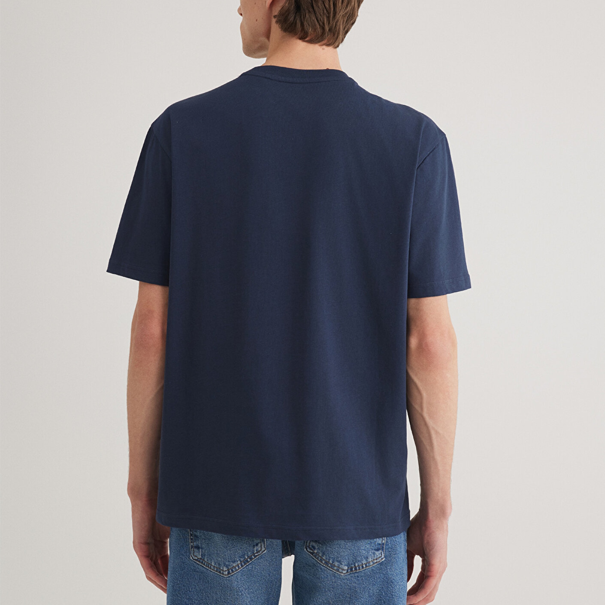 Mavi Mavi Baskılı Lacivert Tişört Loose Fit / Bol Rahat Kesim 0612468-70490