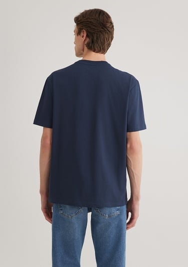  Mavi Mavi Baskılı Lacivert Tişört Loose Fit / Bol Rahat Kesim 0612468-70490