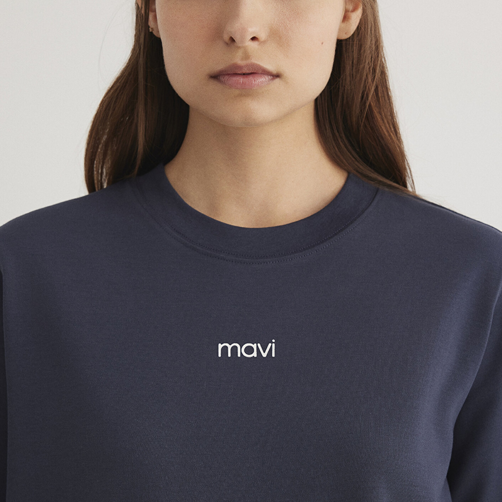 Mavi Mavi Logo Baskılı Mavi Tişört Regular Fit / Normal Kesim 1612829-85315