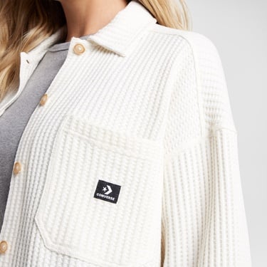  Converse Kadın Oversize Fit Krem Gömlek