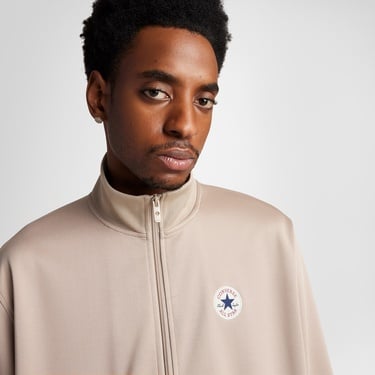  Converse Erkek Grafik Baskılı Bej Eşofman Üstü