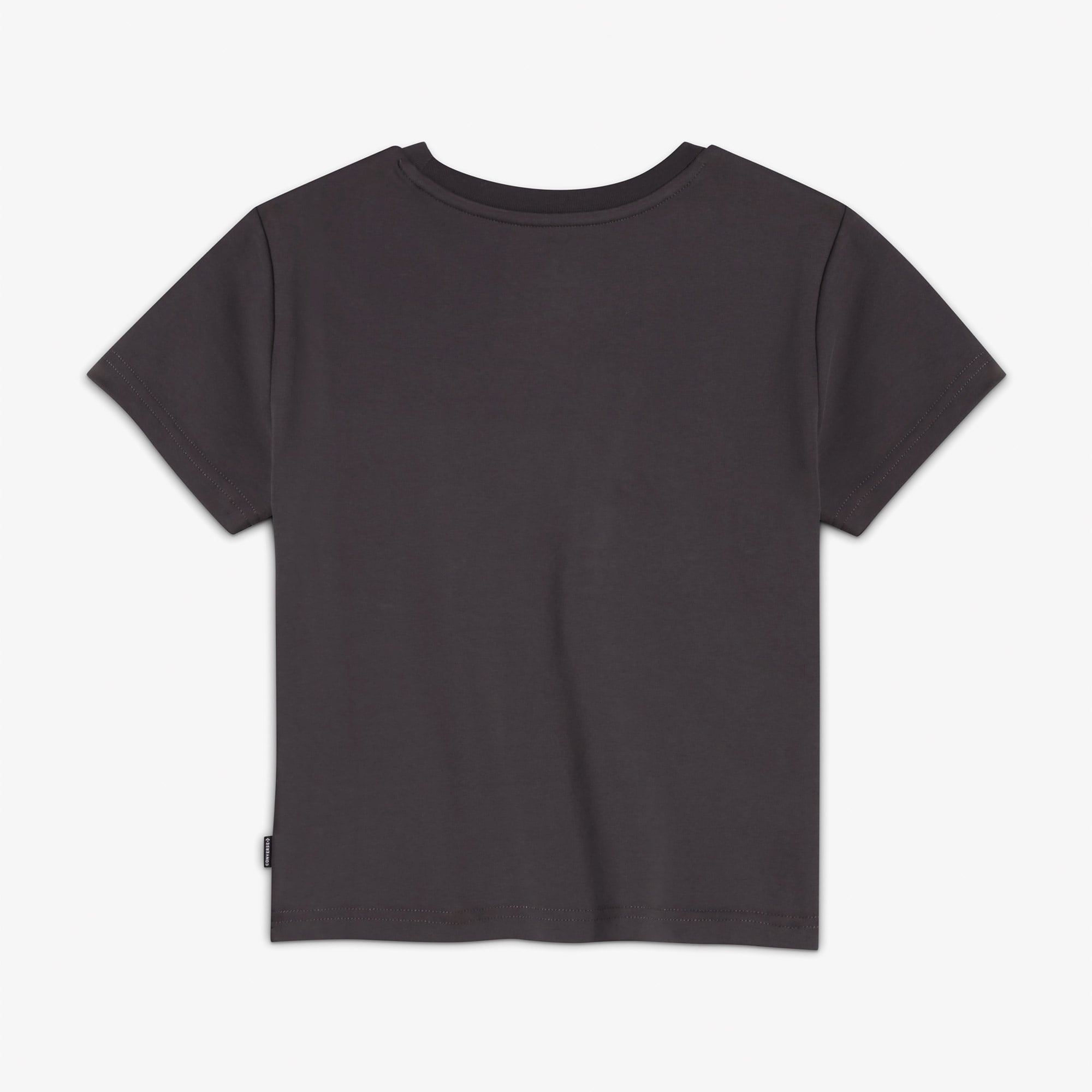 Converse Kadın Slim Fit Baskılı Gri T-Shirt