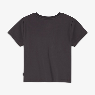  Converse Kadın Slim Fit Baskılı Gri T-Shirt