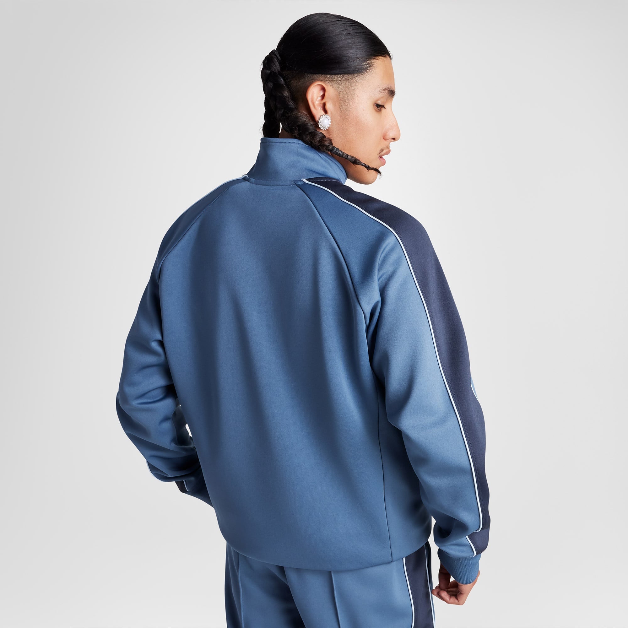 Converse Erkek Renk Bloklu Mavi Eşofman Üstü