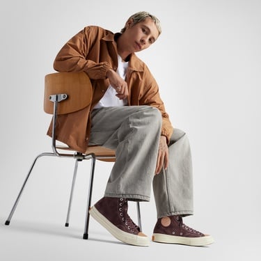  Converse Chuck 70 Taylored Lux Unisex Kahverengi Deri Sneaker