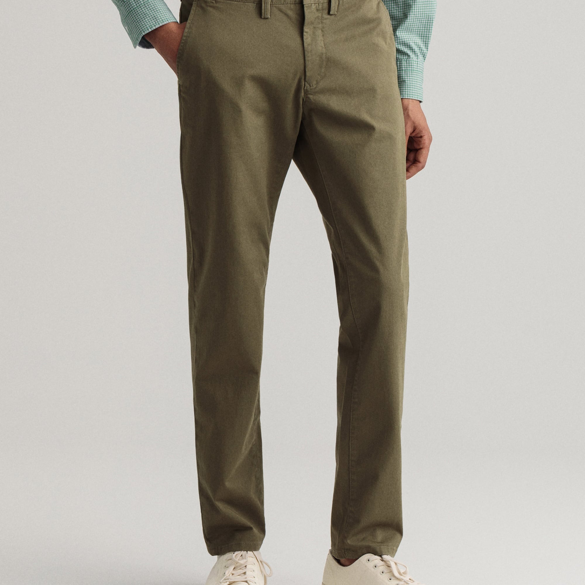 GANT Erkek Yeşil Slim Fit Hallden Pantolon