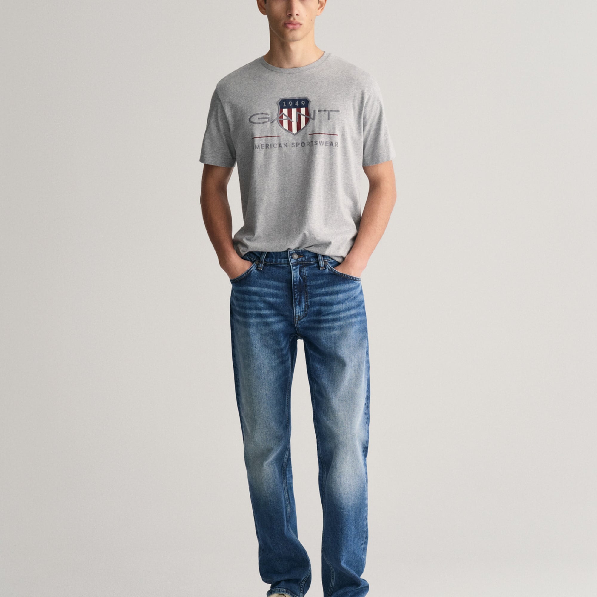GANT Erkek Mavi Regular Fit Jean