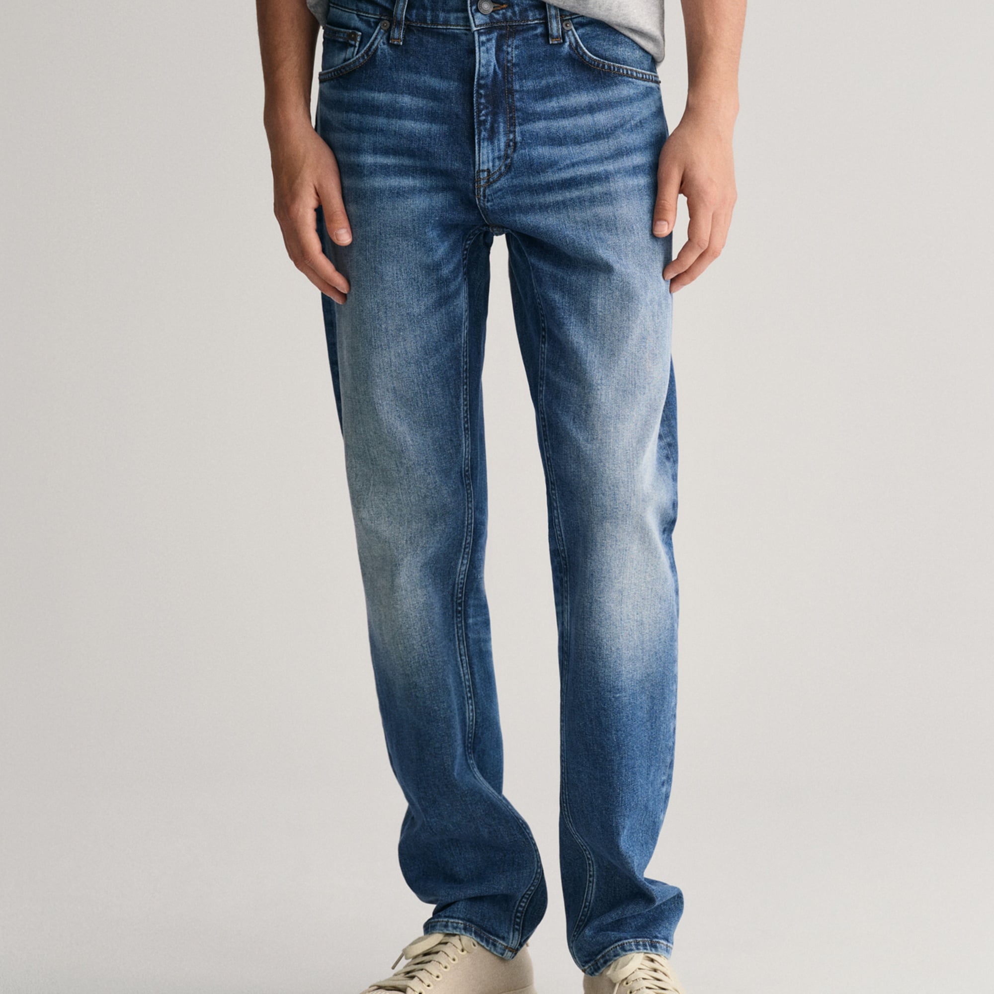 GANT Erkek Mavi Regular Fit Jean