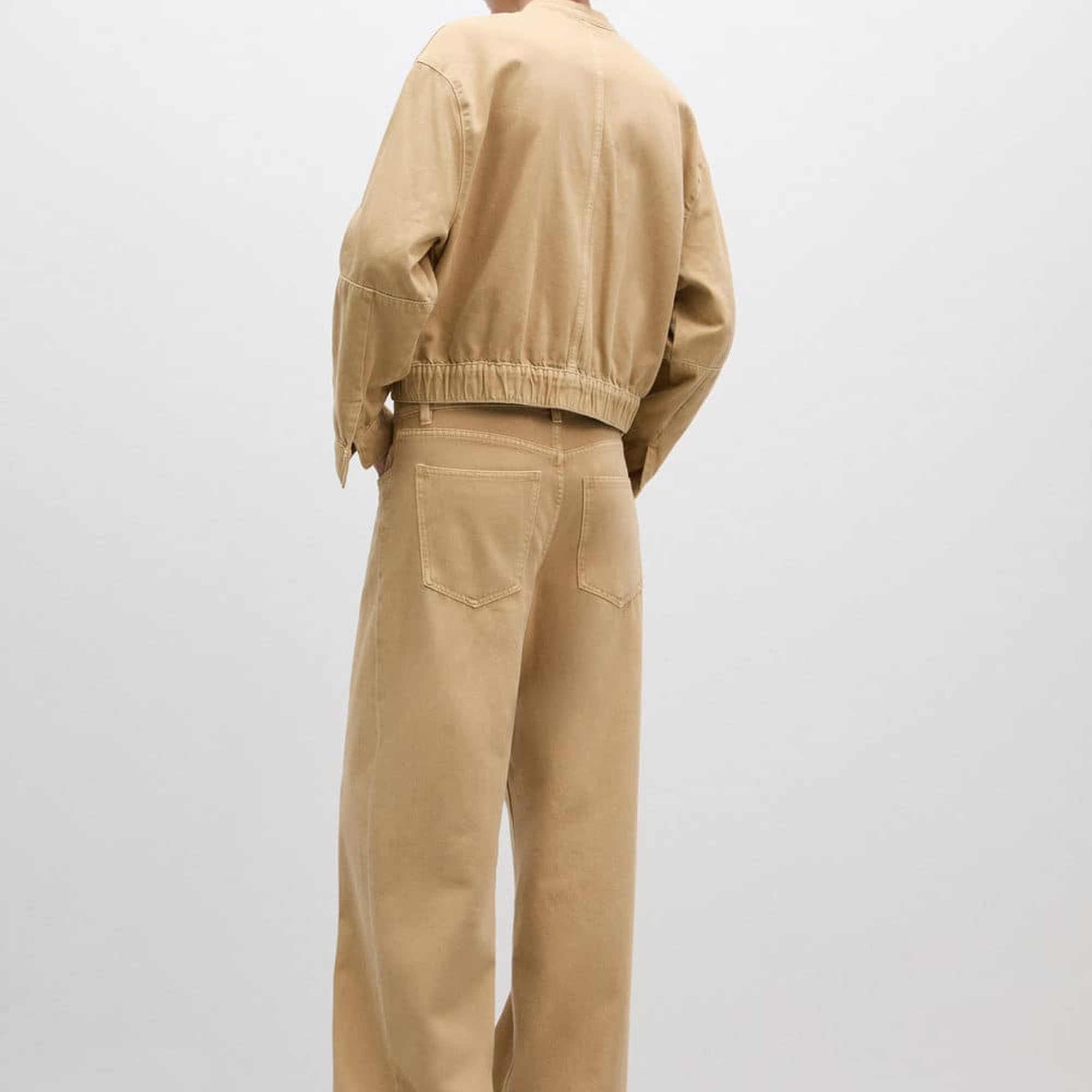 Mango Kadın Düşük Belli Wideleg Loose Jean Kahverengi