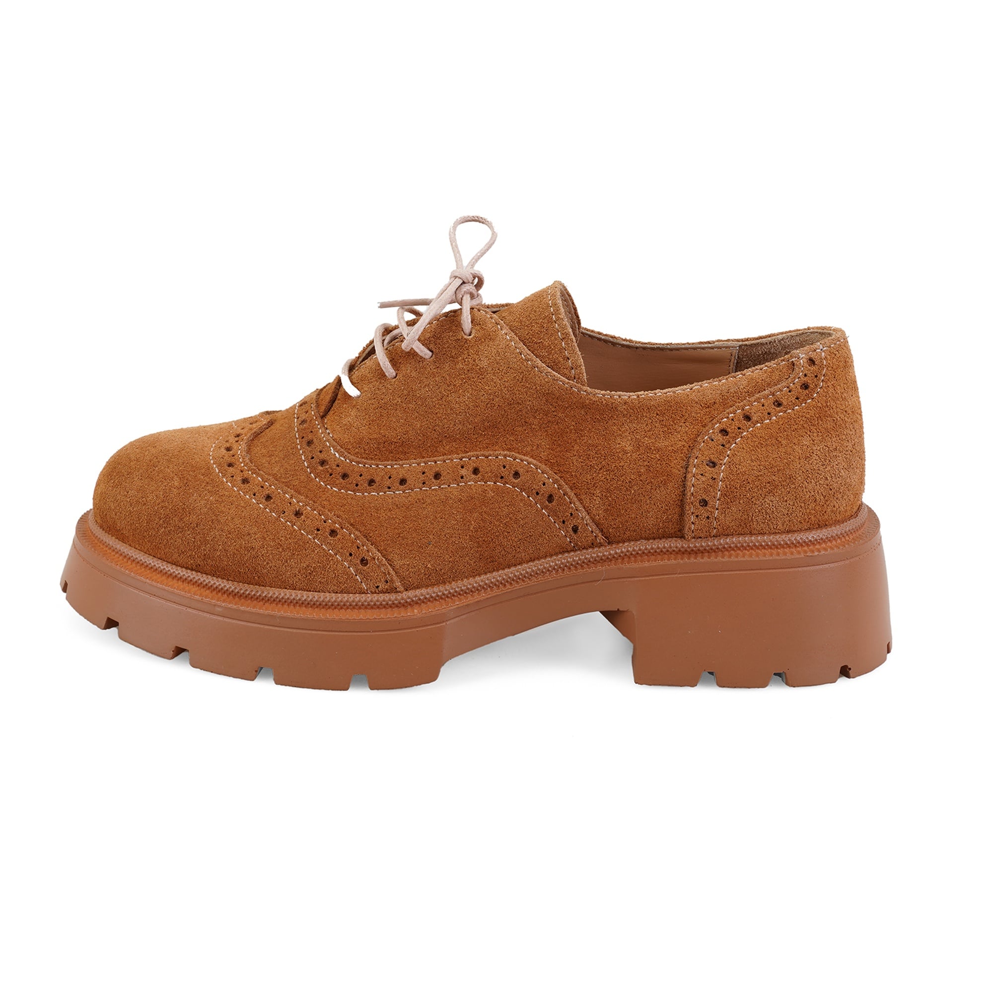 Kadın Kahve Süet Deri Günlük Ayakkabı