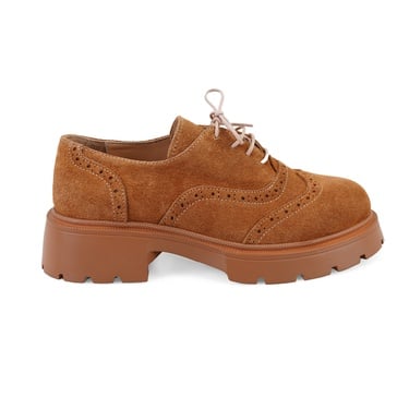  Kadın Kahve Süet Deri Günlük Ayakkabı