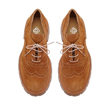  Kadın Kahve Süet Deri Günlük Ayakkabı