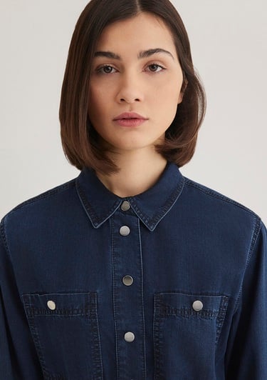  Mavi Bridget Gold Klasik Mürekkep Mavi Jean Elbise 1310541-87815