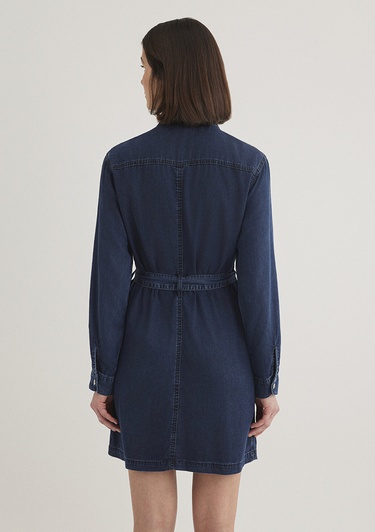  Mavi Bridget Gold Klasik Mürekkep Mavi Jean Elbise 1310541-87815