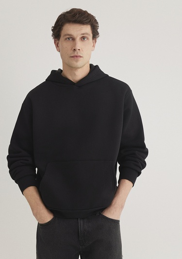  Mavi Kapüşonlu Siyah Basic Sweatshirt 0S10275-900