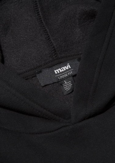  Mavi Kapüşonlu Siyah Basic Sweatshirt 0S10275-900