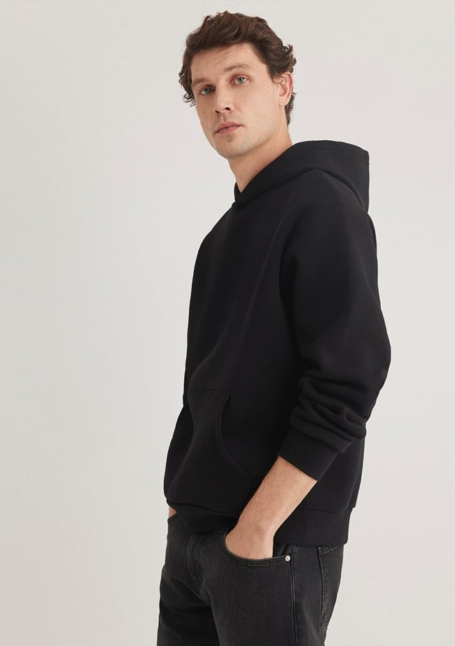  Mavi Kapüşonlu Siyah Basic Sweatshirt 0S10275-900