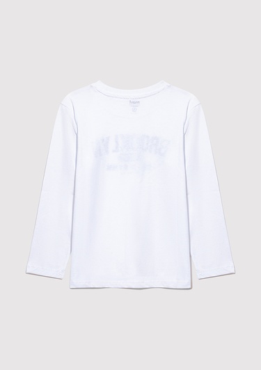  Mavi Brooklyn Baskılı Beyaz Tişört Regular Fit / Normal Kesim 6610223-620