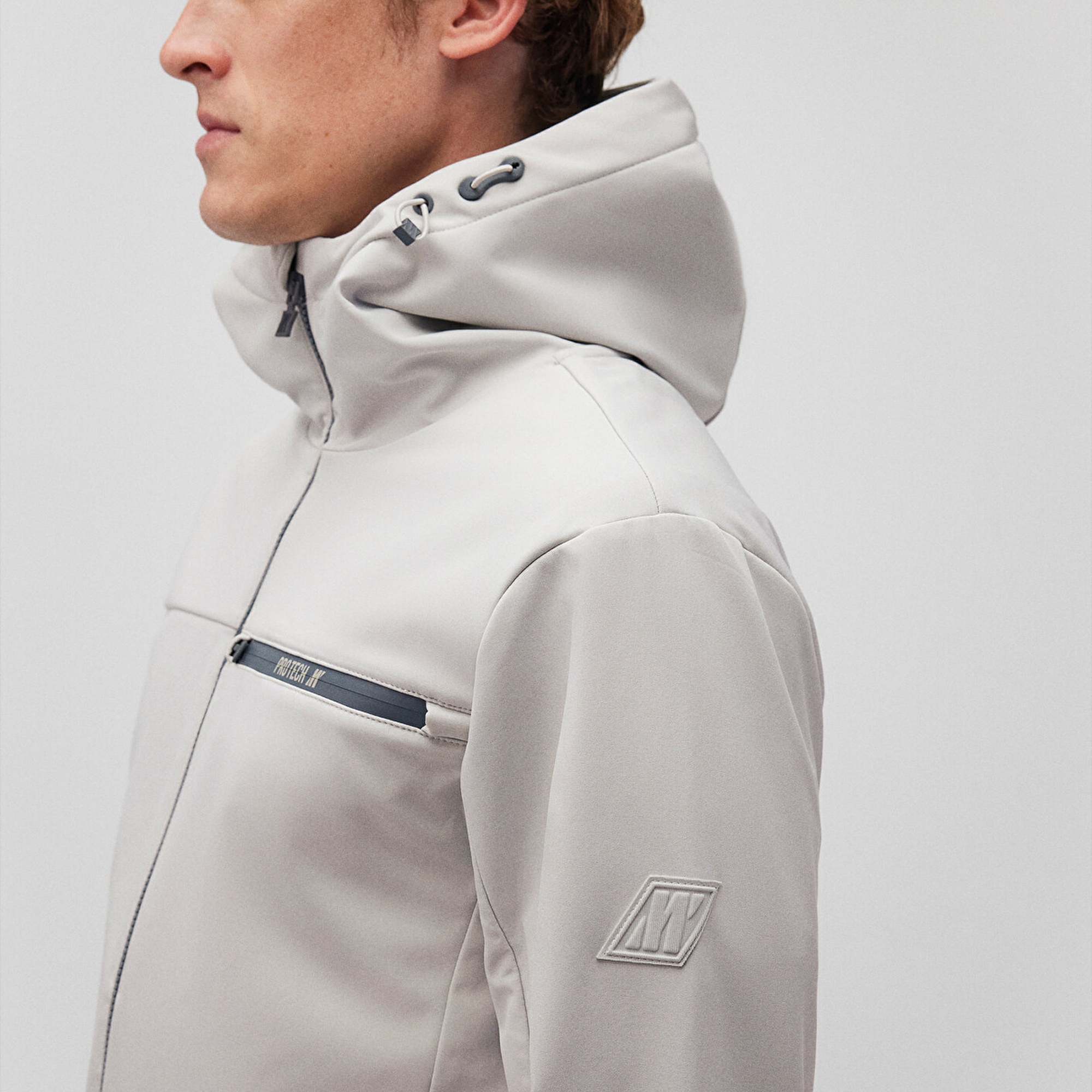 Mavi Kapüşonlu Gri Ceket Regular Fit / Normal Kesim 0110357-70074