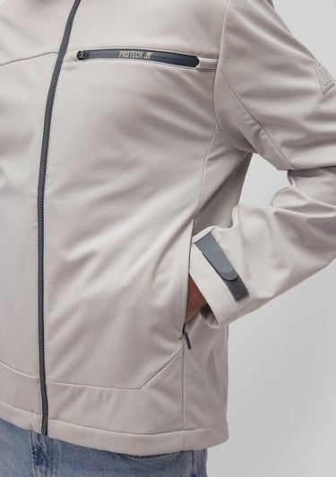  Mavi Kapüşonlu Gri Ceket Regular Fit / Normal Kesim 0110357-70074