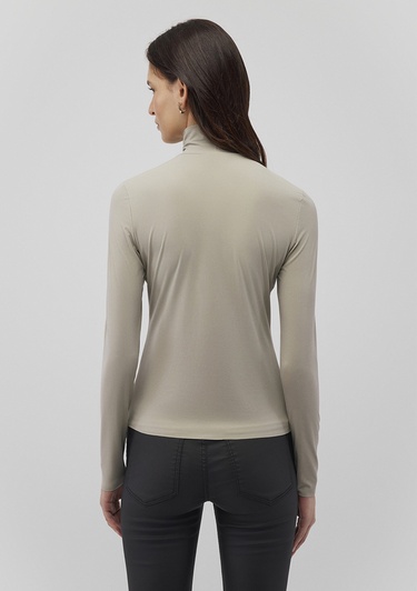  Mavi Sporty Lux Boğazlı Gri Poliamid Tişört Fitted / Vücuda Oturan Kesim 1612867-70352