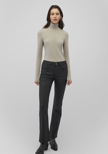  Mavi Sporty Lux Boğazlı Gri Poliamid Tişört Fitted / Vücuda Oturan Kesim 1612867-70352