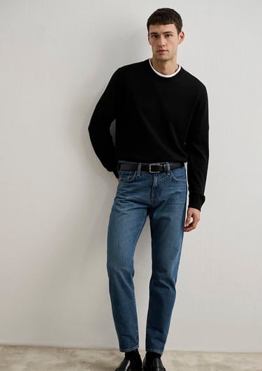  Mavi Kaşmir Karışımlı Siyah Kazak Slim Fit / Dar Kesim 0710186-900